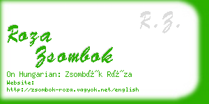 roza zsombok business card